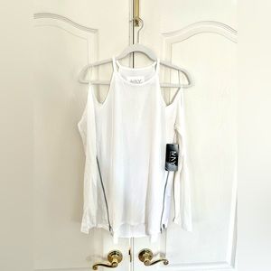 Marc New York Open Shoulder Long Sleeve Top M